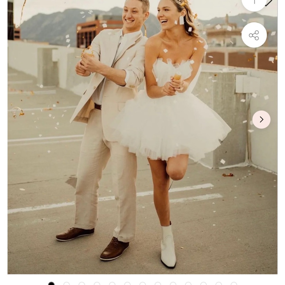 Elegant White Tulle Dress